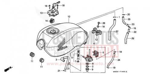 FUEL TANK CB750F2X de 1999